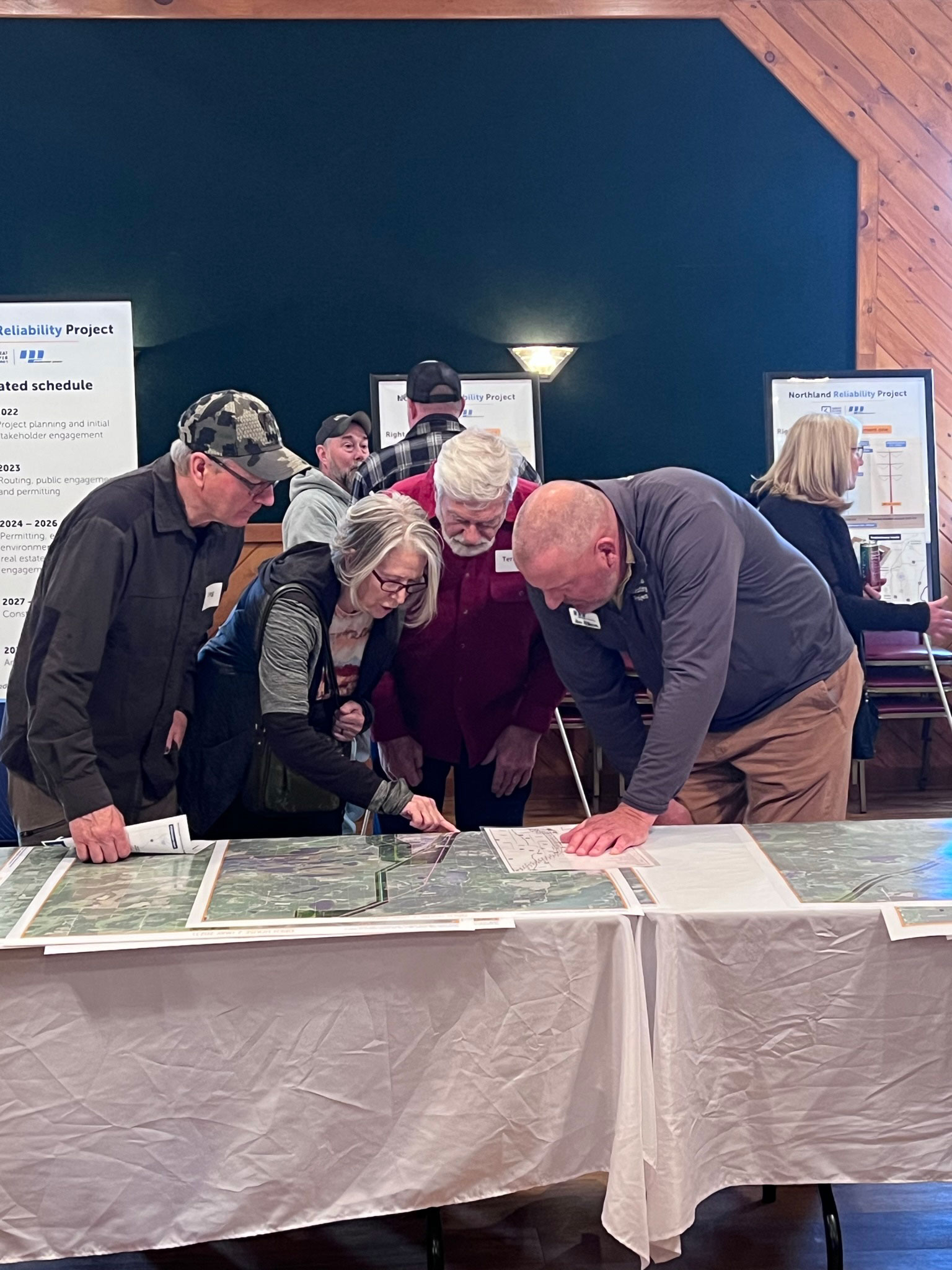 Tabletop mapping at spring public open house in Ironton